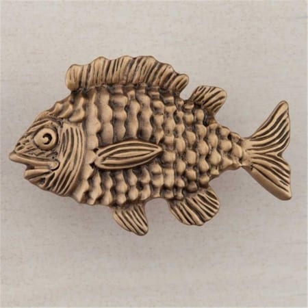 Acorn Mfg Artisan Collection Fun Fish Knob, Museum Gold DPLGP